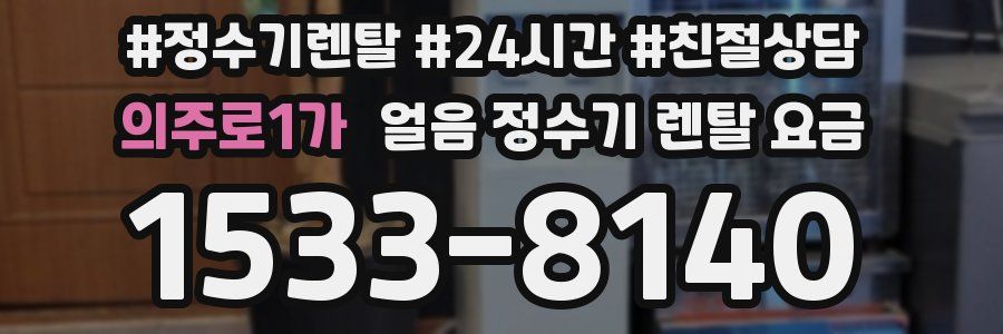 의주로1가 얼음 정수기 렌탈 요금