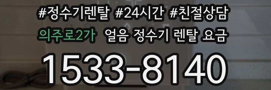 의주로2가 얼음 정수기 렌탈 요금