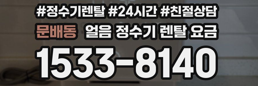 문배동 얼음 정수기 렌탈 요금