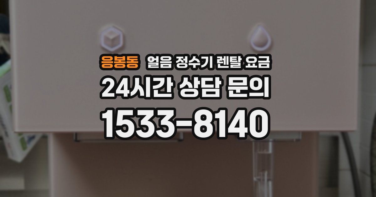 응봉동 얼음 정수기 렌탈 요금
