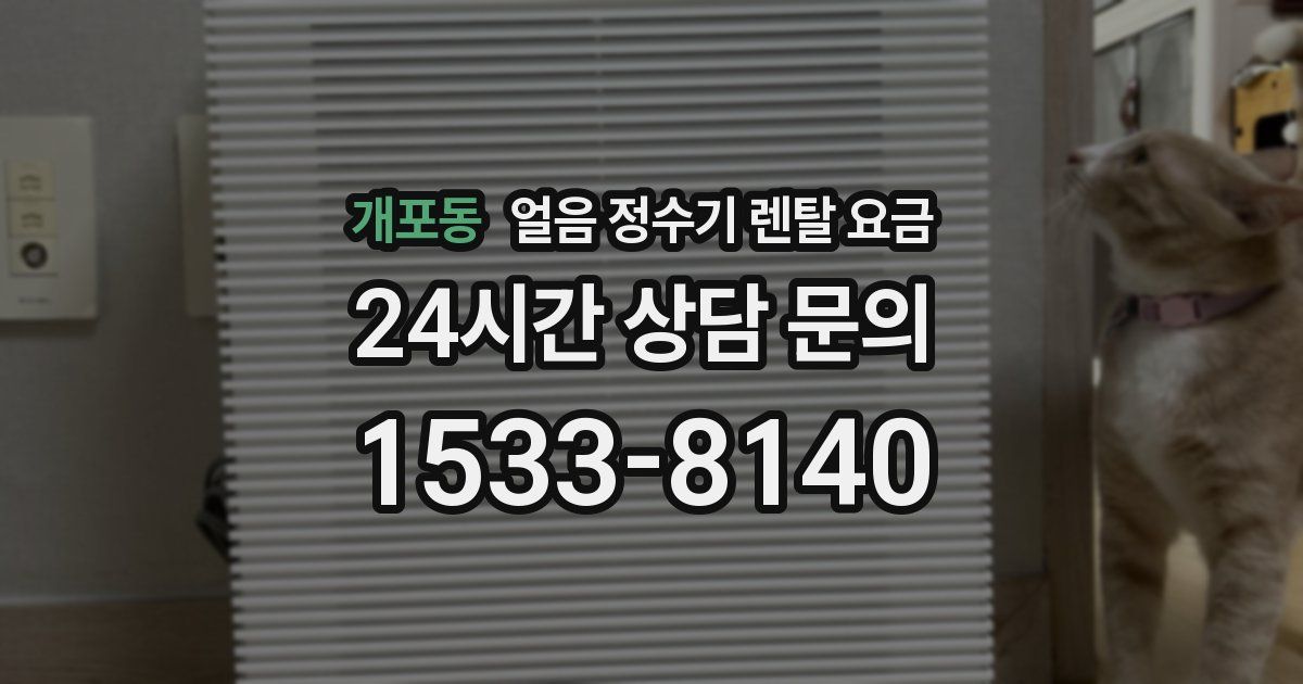 개포동 얼음 정수기 렌탈 요금