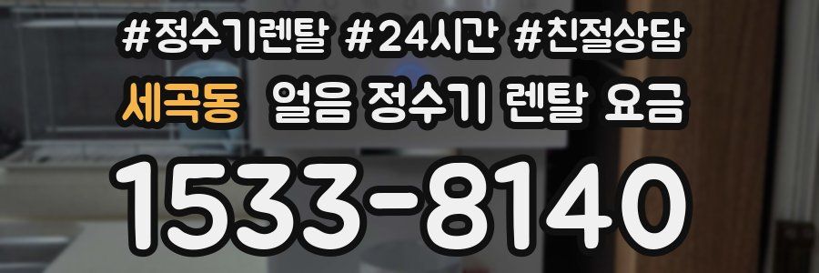 세곡동 얼음 정수기 렌탈 요금