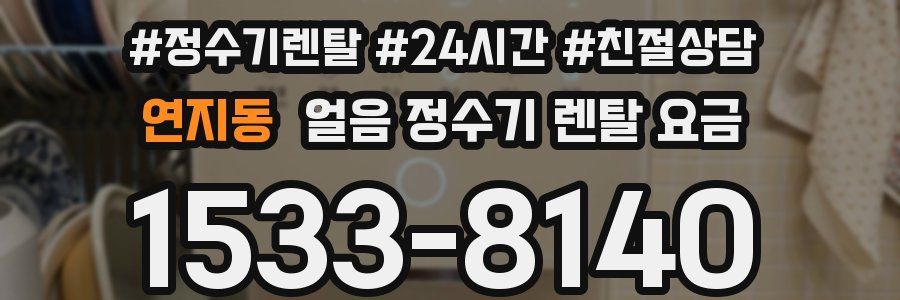 연지동 얼음 정수기 렌탈 요금