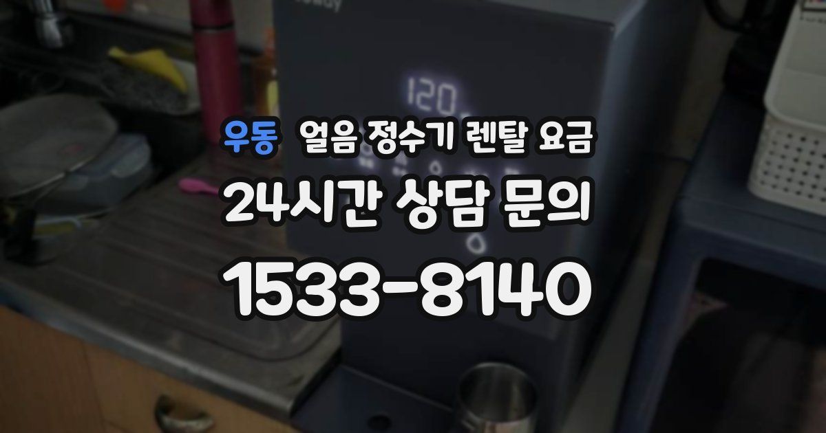 우동 얼음 정수기 렌탈 요금