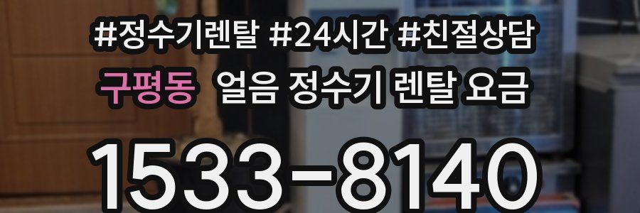 구평동 얼음 정수기 렌탈 요금