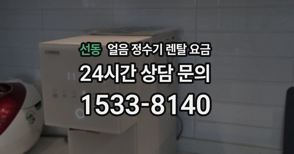 선동 얼음 정수기 렌탈 요금