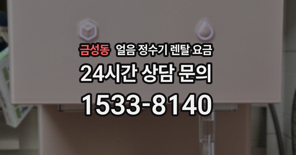 금성동 얼음 정수기 렌탈 요금