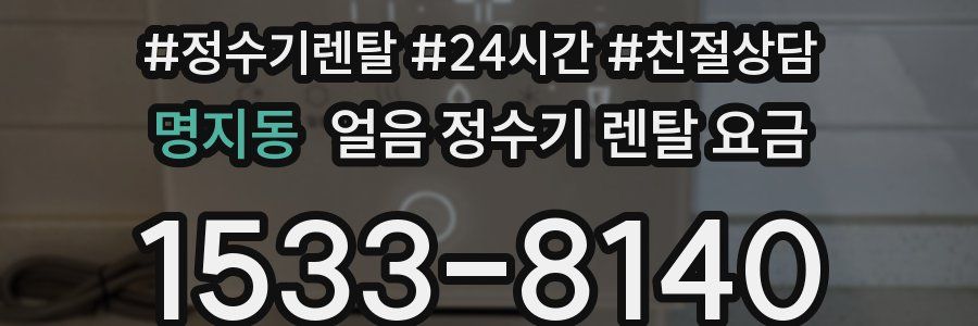 명지동 얼음 정수기 렌탈 요금