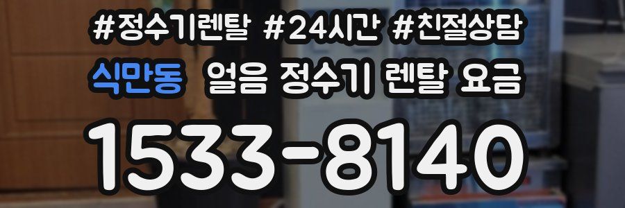 식만동 얼음 정수기 렌탈 요금
