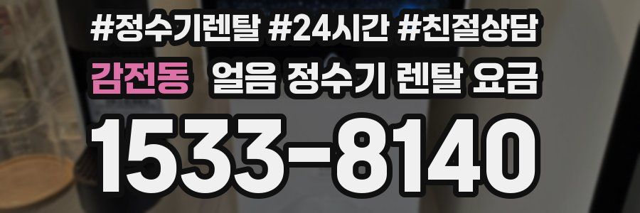 감전동 얼음 정수기 렌탈 요금