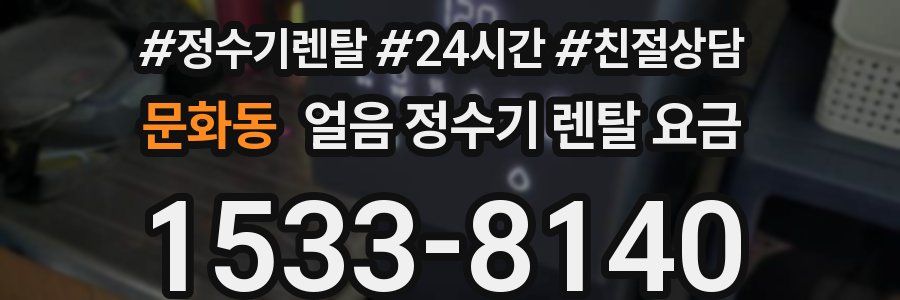 문화동 얼음 정수기 렌탈 요금