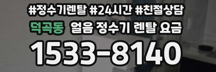 덕곡동 얼음 정수기 렌탈 요금
