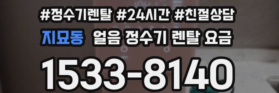 지묘동 얼음 정수기 렌탈 요금