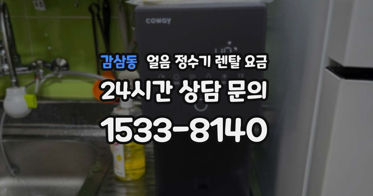 감삼동 얼음 정수기 렌탈 요금
