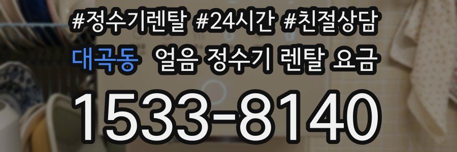 대곡동 얼음 정수기 렌탈 요금