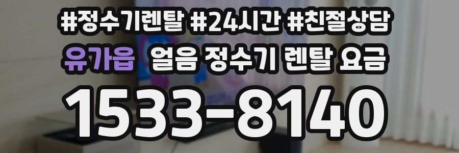 유가읍 얼음 정수기 렌탈 요금