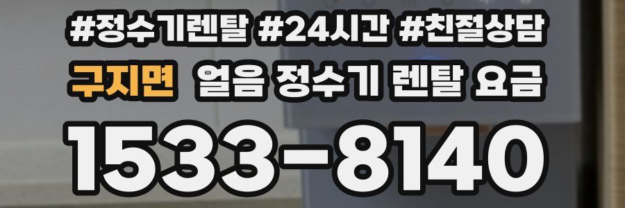구지면 얼음 정수기 렌탈 요금