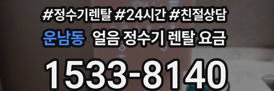 운남동 얼음 정수기 렌탈 요금