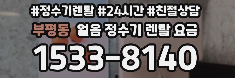 부평동 얼음 정수기 렌탈 요금
