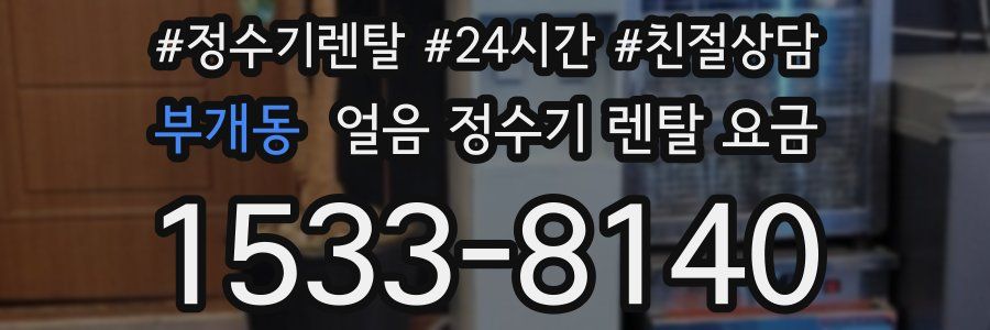 부개동 얼음 정수기 렌탈 요금