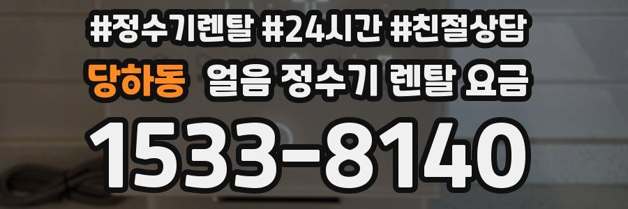 당하동 얼음 정수기 렌탈 요금