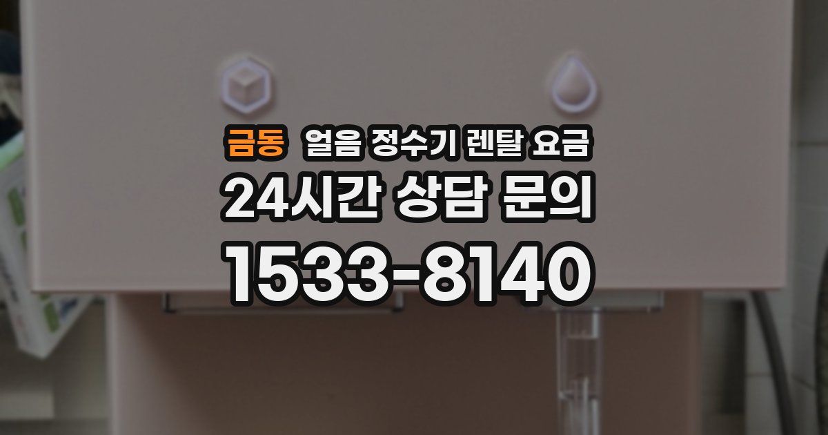 금동 얼음 정수기 렌탈 요금
