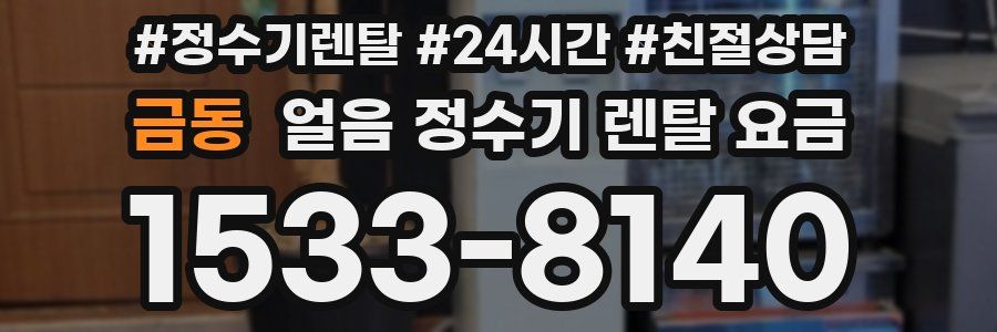 금동 얼음 정수기 렌탈 요금