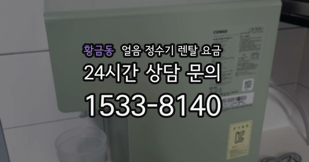 황금동 얼음 정수기 렌탈 요금