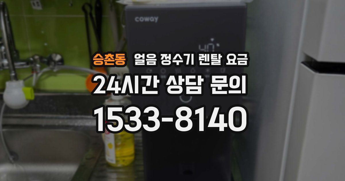 승촌동 얼음 정수기 렌탈 요금