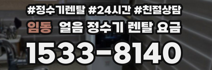 임동 얼음 정수기 렌탈 요금