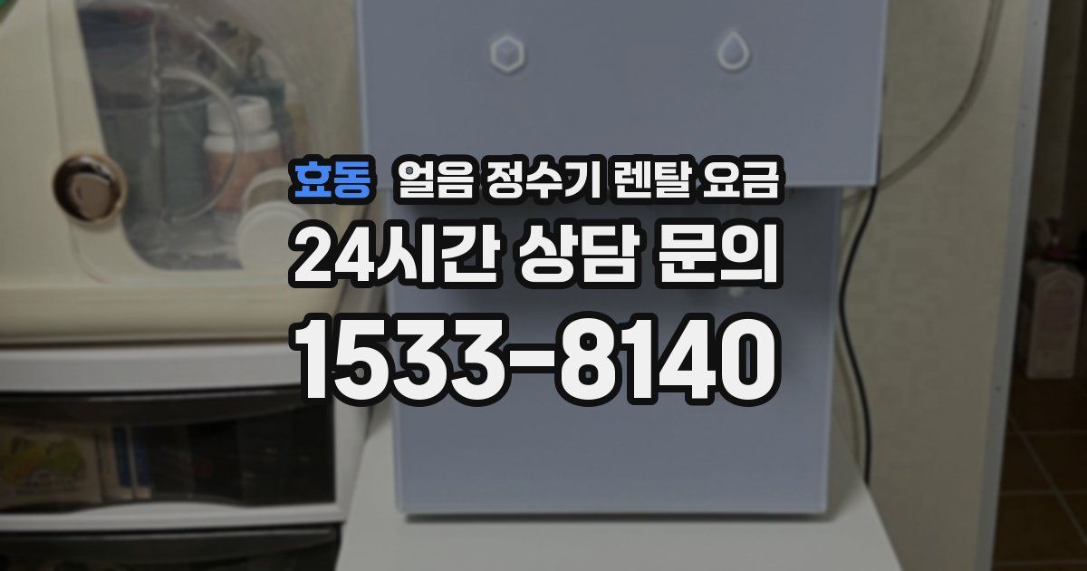 효동 얼음 정수기 렌탈 요금