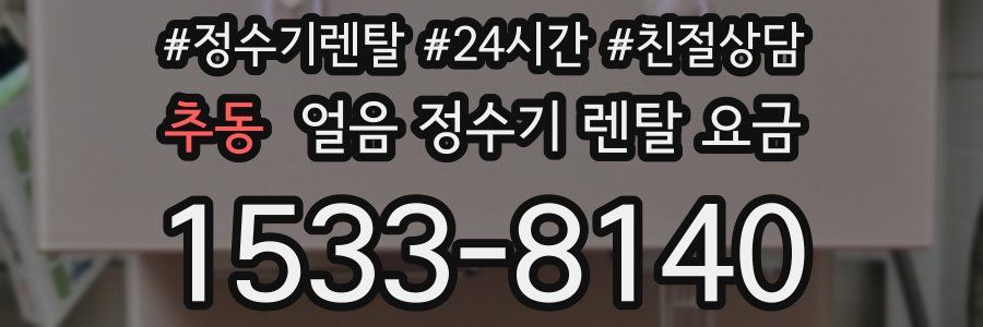 추동 얼음 정수기 렌탈 요금