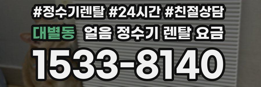 대별동 얼음 정수기 렌탈 요금