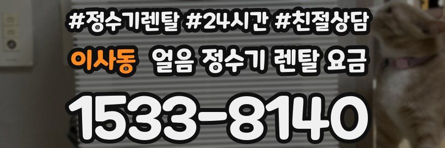 이사동 얼음 정수기 렌탈 요금