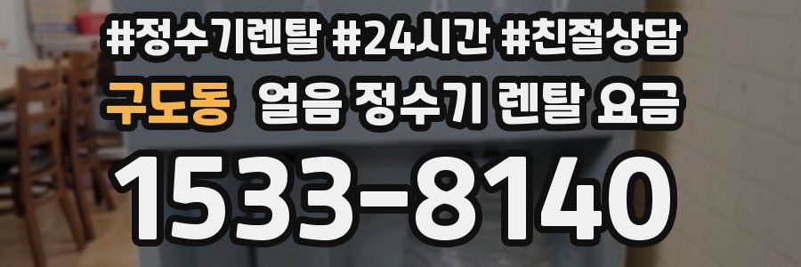 구도동 얼음 정수기 렌탈 요금
