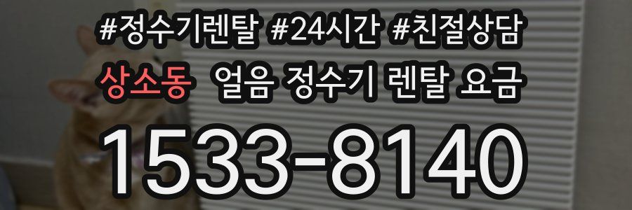 상소동 얼음 정수기 렌탈 요금