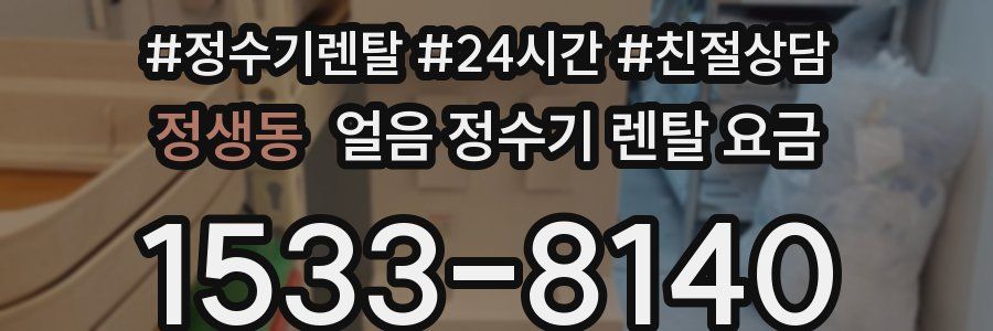정생동 얼음 정수기 렌탈 요금