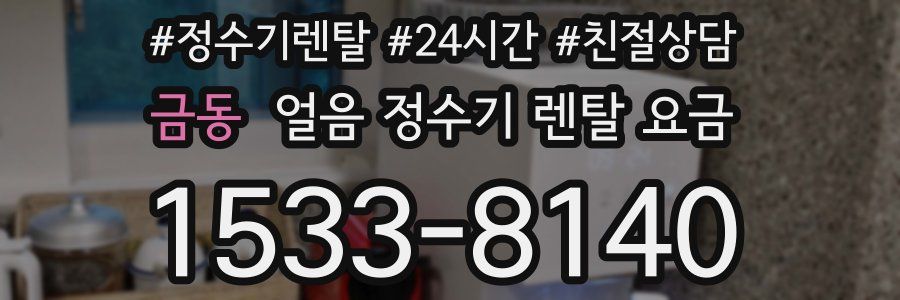 금동 얼음 정수기 렌탈 요금