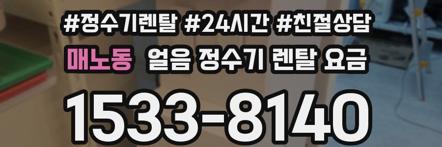 매노동 얼음 정수기 렌탈 요금