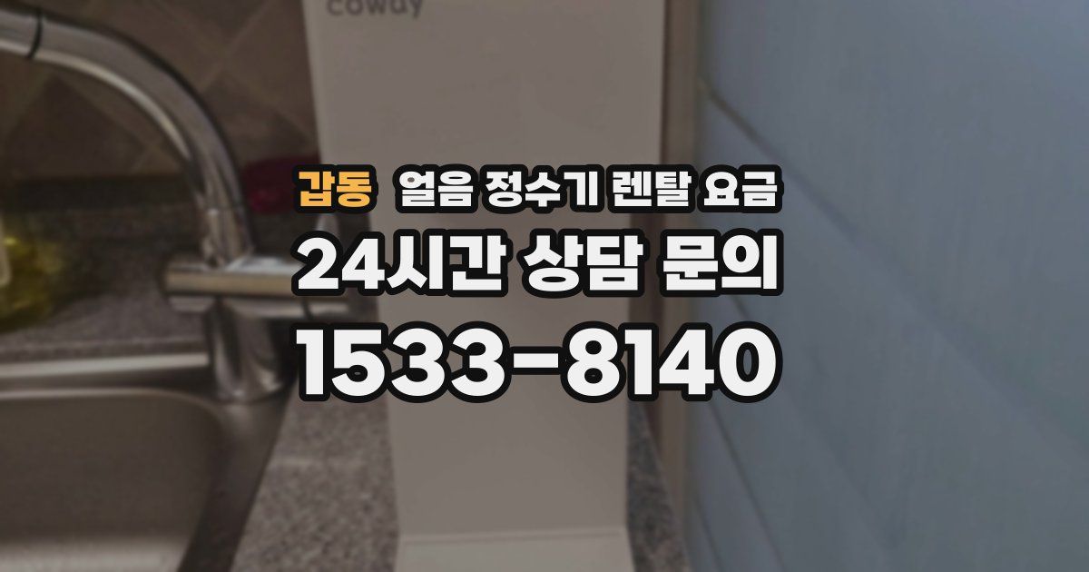 갑동 얼음 정수기 렌탈 요금