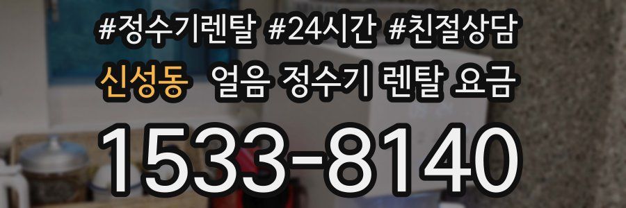 신성동 얼음 정수기 렌탈 요금