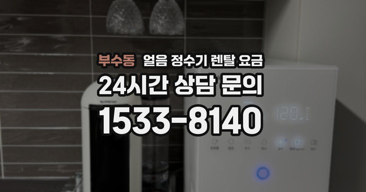 부수동 얼음 정수기 렌탈 요금