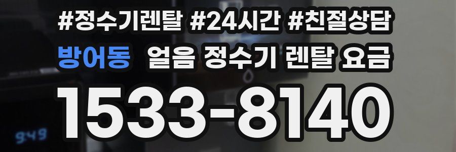 방어동 얼음 정수기 렌탈 요금