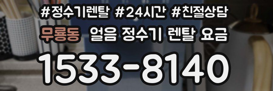 무룡동 얼음 정수기 렌탈 요금