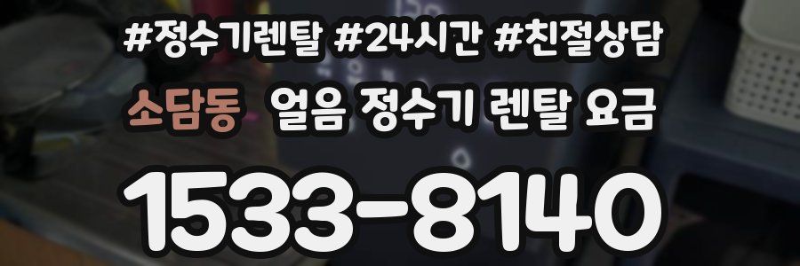 소담동 얼음 정수기 렌탈 요금