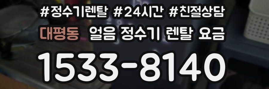 대평동 얼음 정수기 렌탈 요금
