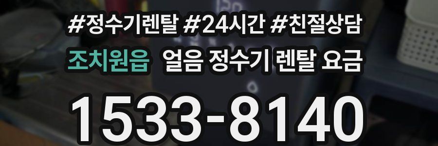 조치원읍 얼음 정수기 렌탈 요금