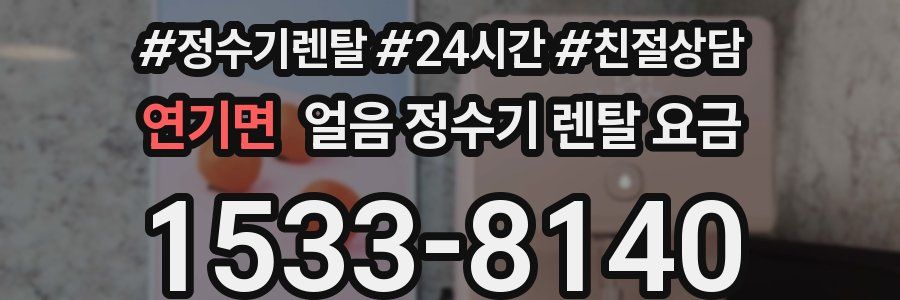 연기면 얼음 정수기 렌탈 요금