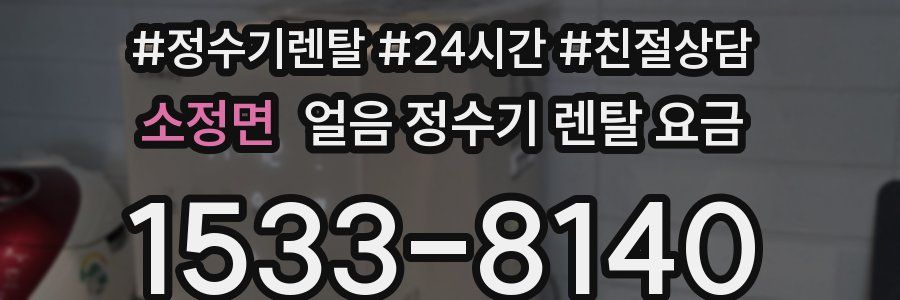 소정면 얼음 정수기 렌탈 요금