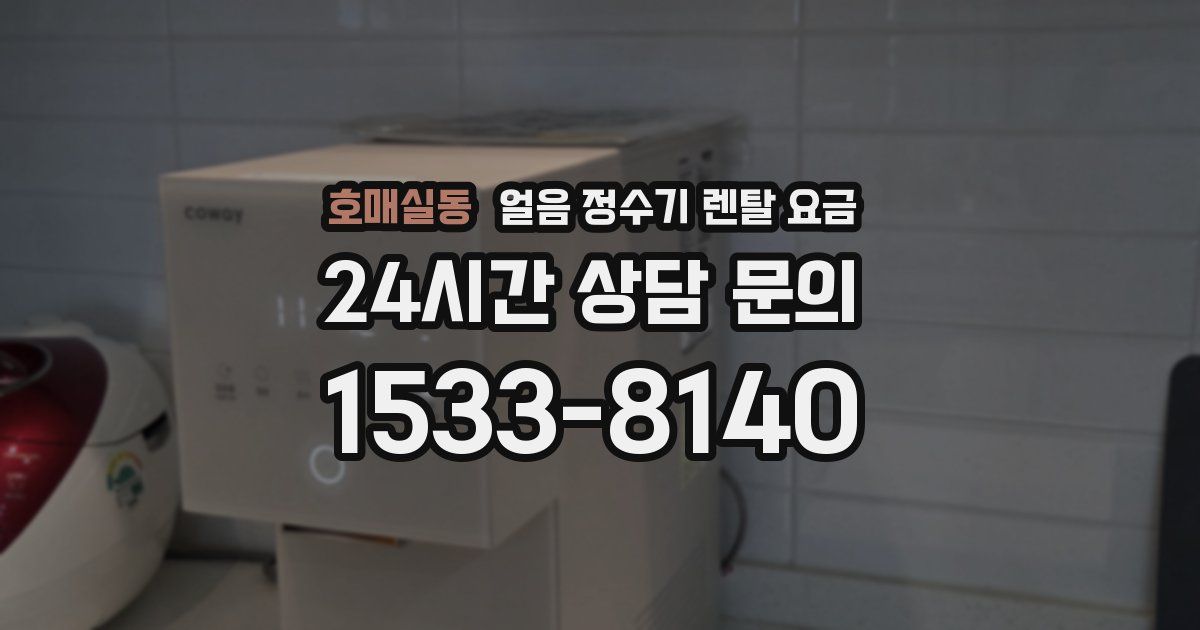 호매실동 얼음 정수기 렌탈 요금